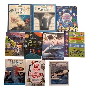 Lot of 10 Children's Hardcover Animal Books Science Nature Educational Thesaurus